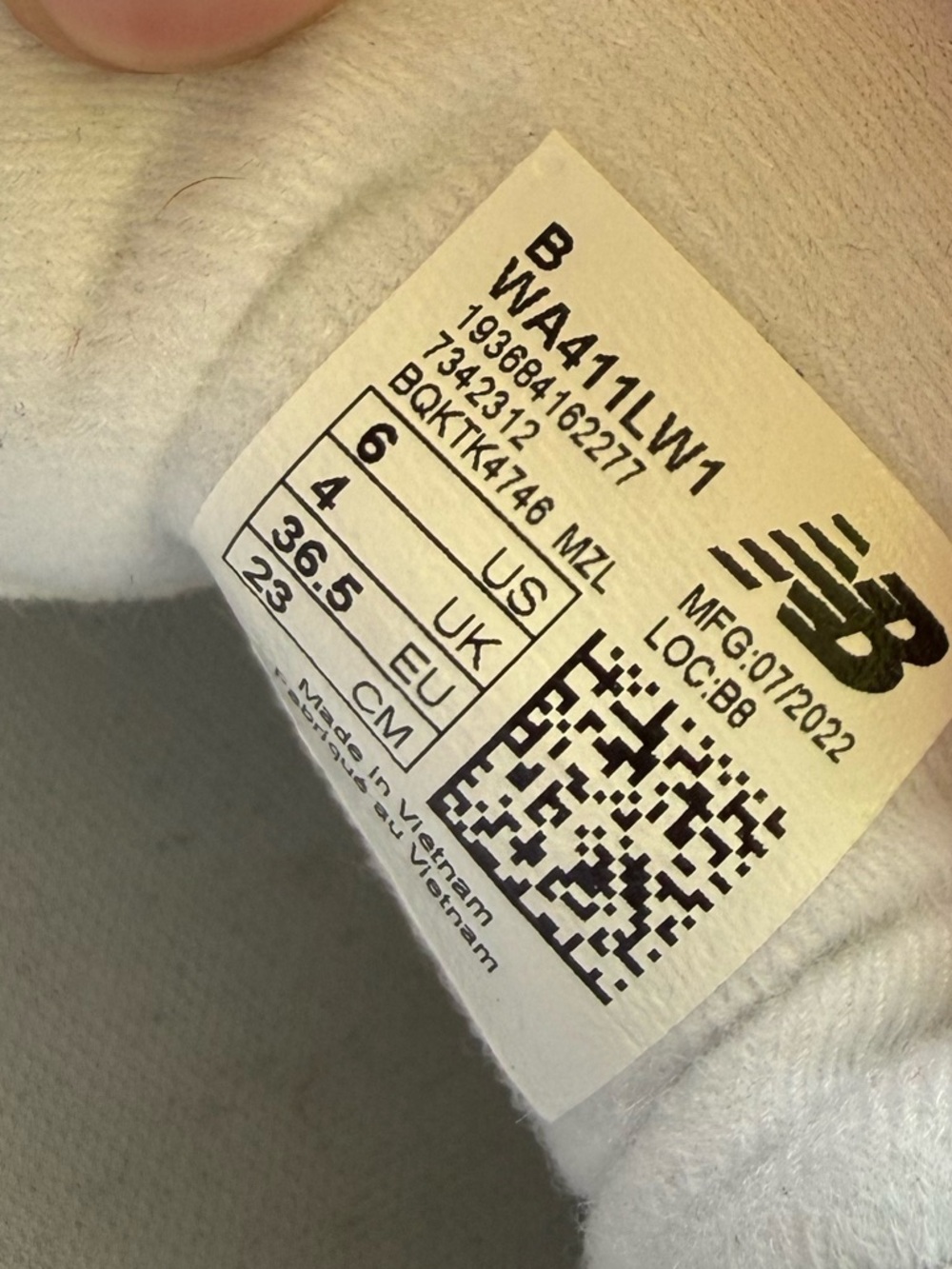 New Balance White and Silver Women's Comfort Sneakers - Picture 4 of 6